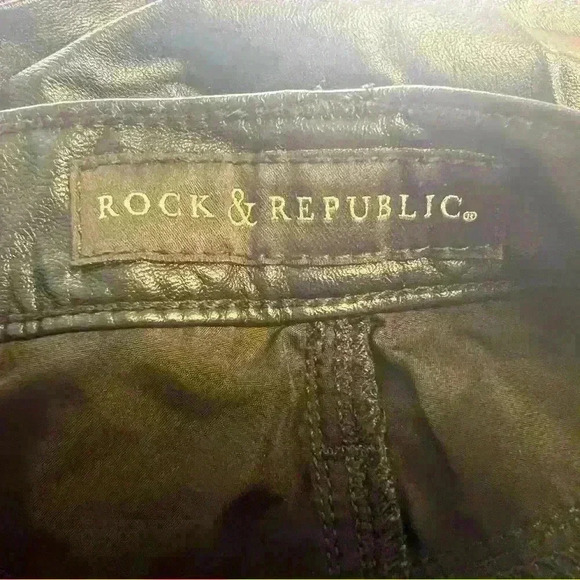 Rock & Republic Faux Leather Pants Women - Picture 3 of 4